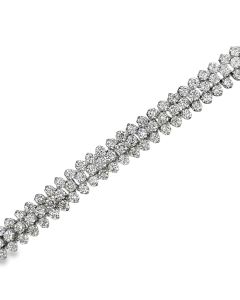 Vintage 18k White Gold Diamond Bracelet 21.75Cts. 