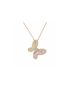 Butterfly Diamond Pendant Necklace