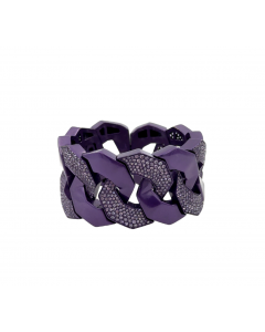 Estate Fancy Purple Sapphire SoHo Bangle Bracelet By Sabbadini Retail $27,000