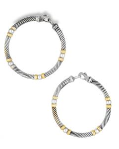 Estate Sterling Silver and Yellow Gold Cable Link and Pearl Bracelets by David Yurman