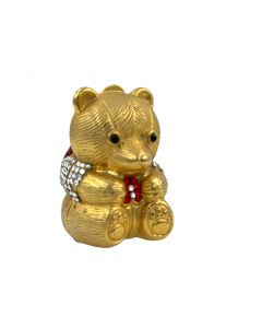 Rhinestone Teddy bear Pill Case By Judith Leiber