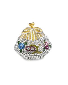 Rhinestone Mini Purse Pill Case By Judith Leiber