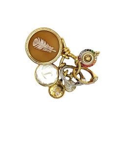 Estate Yellow Gold and Diamond Charm Pendant by Ippolita, Marli and Tempe St. Clair