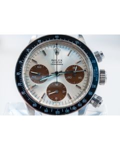 MK Personal Collection Rare Rolex Steel Brown Dial Cosmograph Wristwatch Ref 6263 Circa 1969
