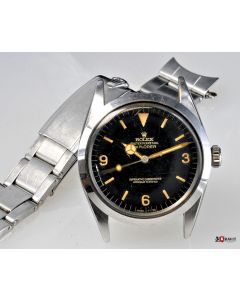 MK Personal Collection Fantastically Rare Men's Steel Rolex Explorer Wristwatch Ref 1016 Glossy Dial Circa 1964  