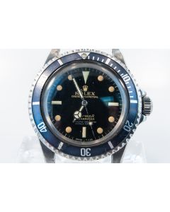 MK Personal Collection Rare Four Line Gilt Glossy Dial Rolex Submariner Ref 5512/13 Wristwatch Circa 1966