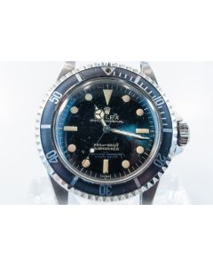 MK Personal Collection Rare Gilt, Four Line, Underline, Dial Rolex Submariner Wristwatch Ref 5512 Pointed Crown Circa 1963