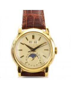 MK Personal Collection Extremely Rare Men's Patek Philippe Gubelin  Astronomic Moonphase Wristwatch Ref 2438-1 