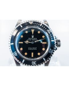 MK Personal Collection Super NOS Rare Rolex Submariner Ref 5513 Glossy Dial Wristwatch Circa 1966