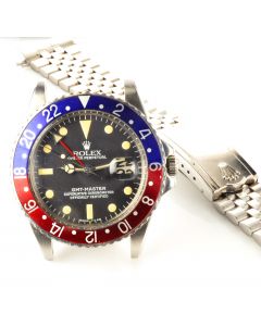 MK Personal Collection Men's Rolex GMT Master Steel Wristwatch Ref 1675 Circa 1965