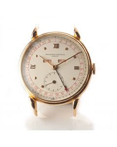 MK Personal Collection Rare 18K Rose Gold Vacheron & Constantin Triple Date Calendar Wristwatch Circa 1948