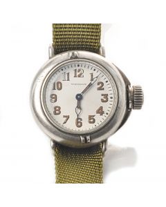 MK Personal Collection Early WWI Waltham Canteen Depollier Trench Waterproof Wristwatch Ref 2625 Circa 1919