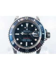 MK Personal Collection Rare Rolex Red Submariner Ref 1680 Wristwatch With Box & Papers Circa 1973