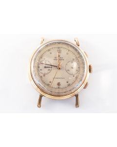 MK Personal Collection Rolex 18k "Coin Edge" Anti Magnetic Chronograph Wristwatch Ref 4062 Circa 1950's