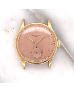 MK Personal Collection Patek Philippe Oversized Calatrava 18k Pink Gold Wristwatch Ref 570 Circa 1941/2